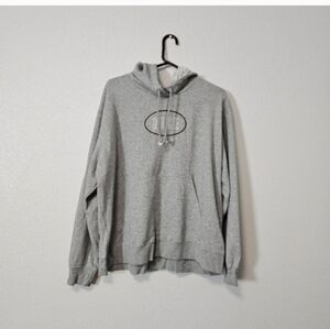 Nike Light Gray Hooded Pullover Sweatshirt -  Casual Hoodie Sz 1X